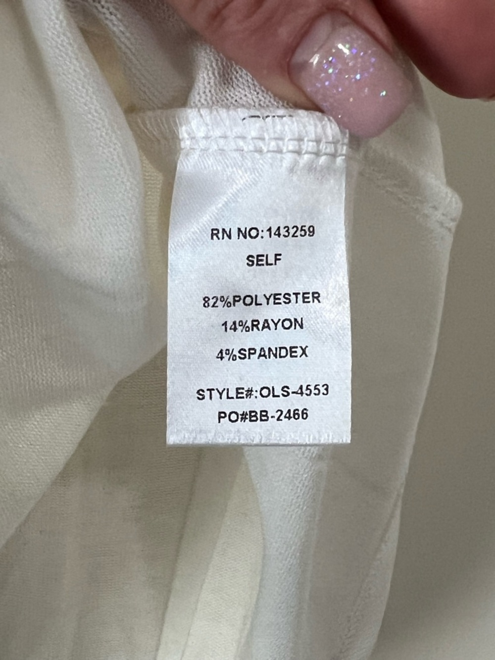 Origami Ivory Cotton Crewneck Short Sleeve Tee - White - Picture 5 of 5